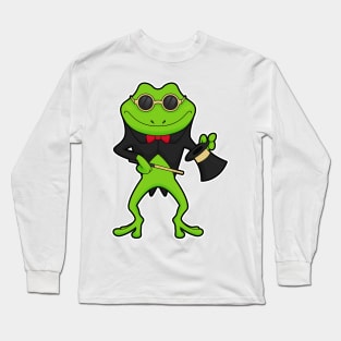 Frog as Magician with Magic wand & Hat Long Sleeve T-Shirt